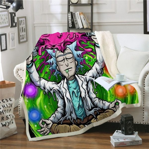 Funny Rick And Morty 3D Print Blanket