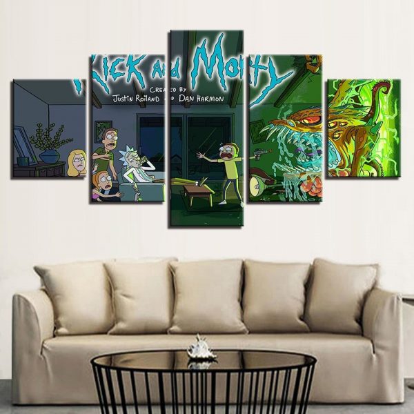 Rick And Morty Style 3D Decor Wallpapers