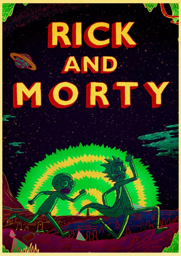 New 2020 Rick And Morty Retro Poster