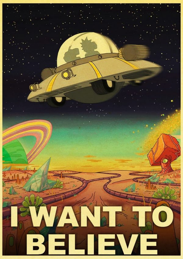 I Want To Believe Retro Poster