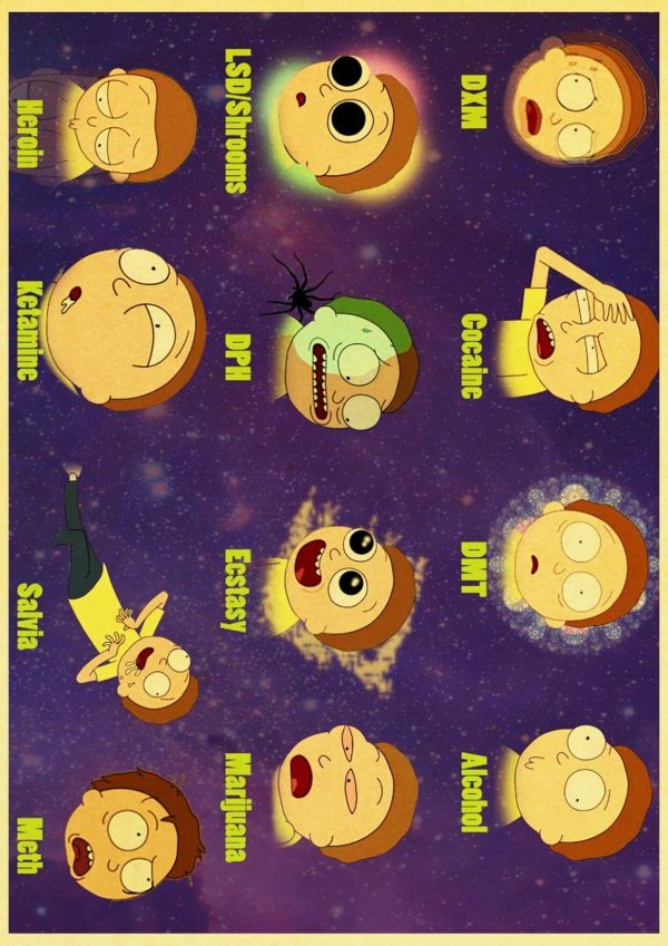 All Type Of Morty Smith Retro Poster