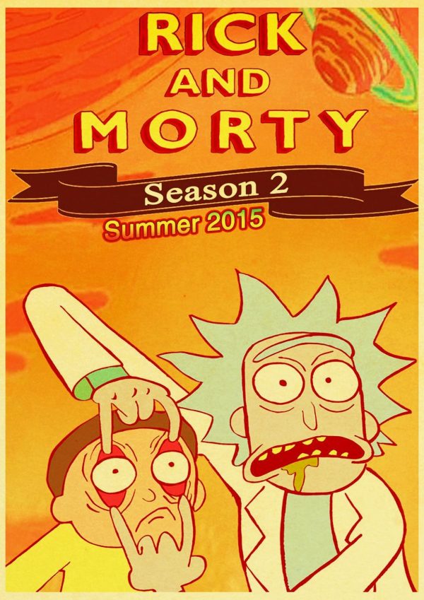 Rick And Morty Season 2 Retro Poster