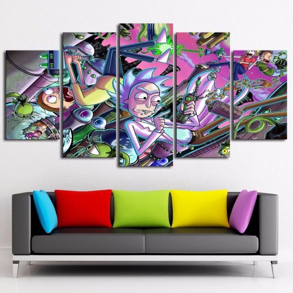 5 Pieces Rick And Morty Cool Paintings Wallpapers