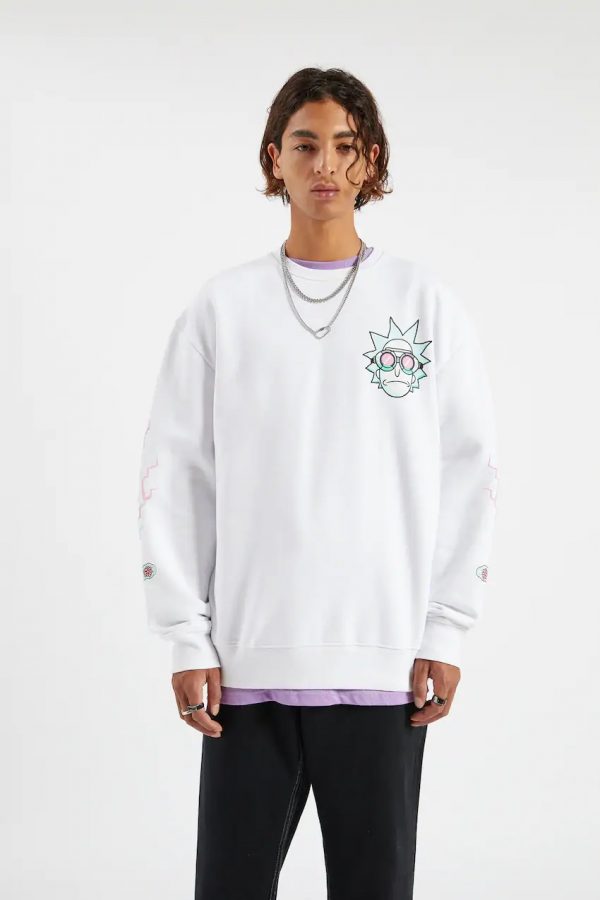 White Rick & Morty sweatshirt